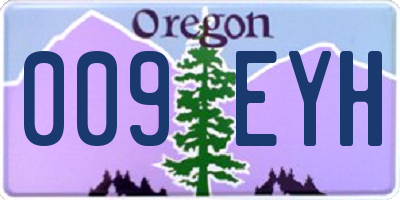 OR license plate 009EYH