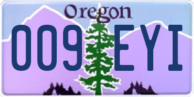 OR license plate 009EYI