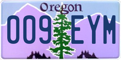 OR license plate 009EYM
