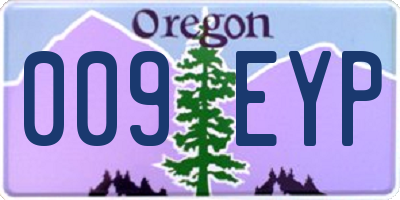 OR license plate 009EYP