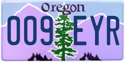 OR license plate 009EYR