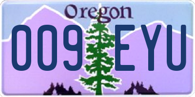 OR license plate 009EYU