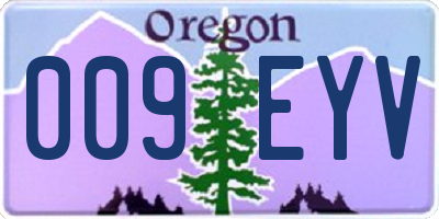 OR license plate 009EYV