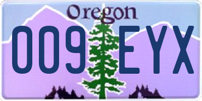 OR license plate 009EYX