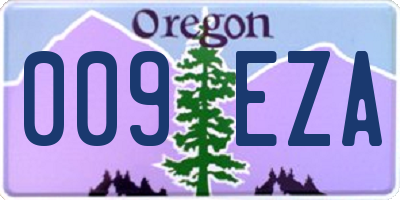 OR license plate 009EZA