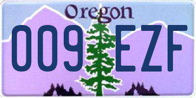 OR license plate 009EZF