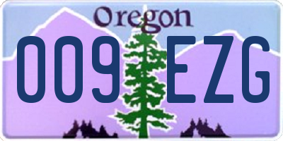 OR license plate 009EZG