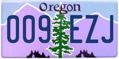OR license plate 009EZJ