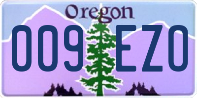 OR license plate 009EZO