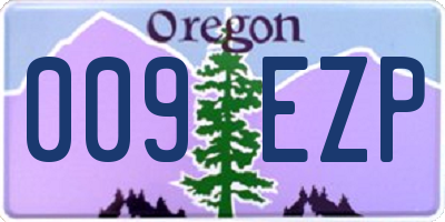 OR license plate 009EZP
