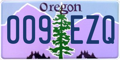OR license plate 009EZQ