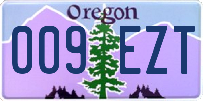 OR license plate 009EZT