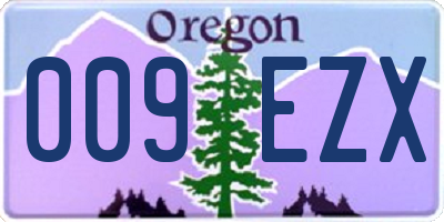 OR license plate 009EZX