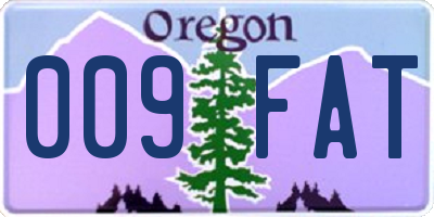 OR license plate 009FAT