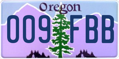 OR license plate 009FBB