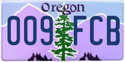 OR license plate 009FCB