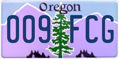 OR license plate 009FCG