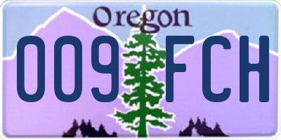 OR license plate 009FCH