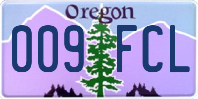 OR license plate 009FCL