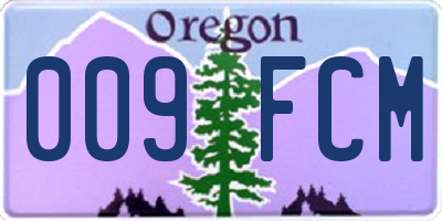 OR license plate 009FCM