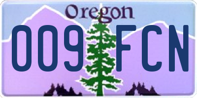 OR license plate 009FCN