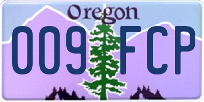 OR license plate 009FCP