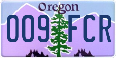 OR license plate 009FCR