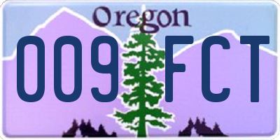 OR license plate 009FCT
