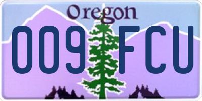 OR license plate 009FCU