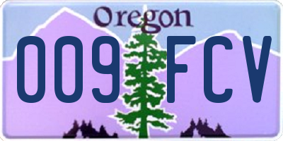 OR license plate 009FCV