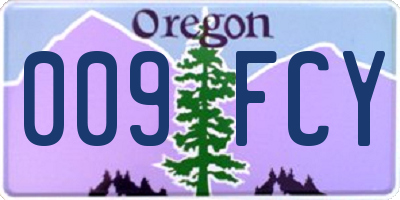 OR license plate 009FCY