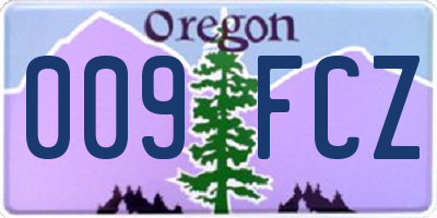 OR license plate 009FCZ