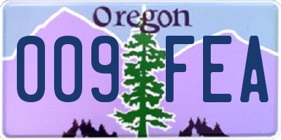 OR license plate 009FEA