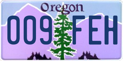 OR license plate 009FEH