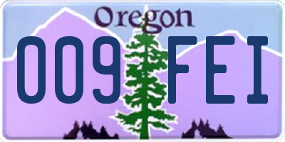 OR license plate 009FEI