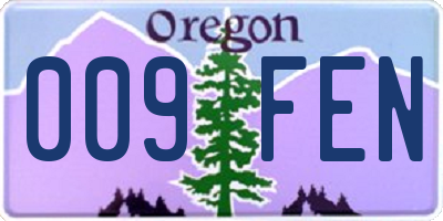OR license plate 009FEN