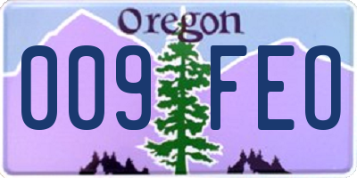 OR license plate 009FEO