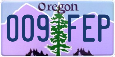 OR license plate 009FEP