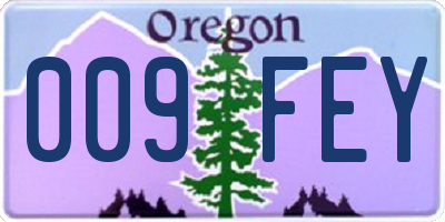 OR license plate 009FEY
