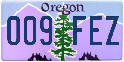 OR license plate 009FEZ