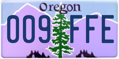 OR license plate 009FFE