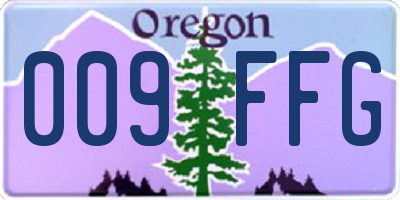 OR license plate 009FFG