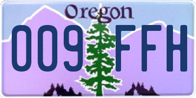 OR license plate 009FFH