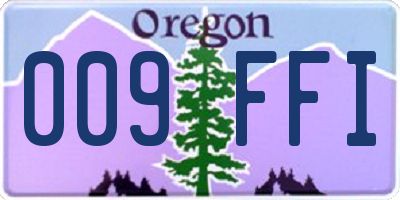 OR license plate 009FFI