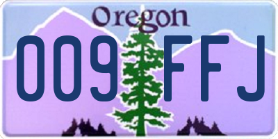 OR license plate 009FFJ