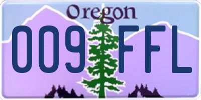 OR license plate 009FFL