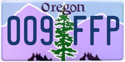 OR license plate 009FFP
