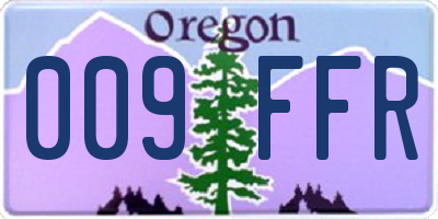 OR license plate 009FFR