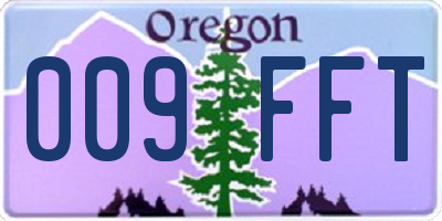 OR license plate 009FFT