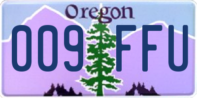 OR license plate 009FFU